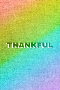 Rainbow thankful word gay pride font lettering textured font