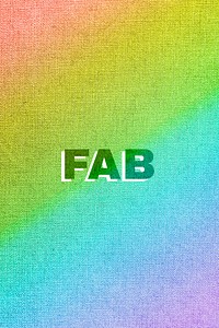 Rainbow fab word gay pride font lettering textured font