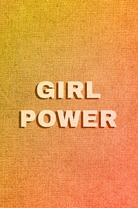 Girl power pastel textured font typography