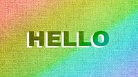 Rainbow hello word LGBT font shadow typography