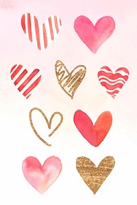 Valentine&#39;s day heart mobile background vector collection