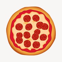 Pizza collage element illustration vector. Free public domain CC0 image.