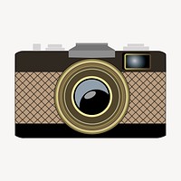 Analog camera collage element illustration vector. Free public domain CC0 image.