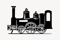 Steam train clipart, illustration vector. Free public domain CC0 image.