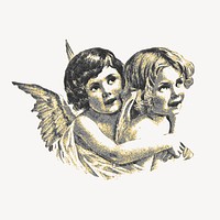 Angels clipart, illustration vector. Free public domain CC0 image.