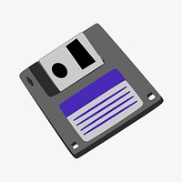 Floppy disk clipart, illustration psd. Free public domain CC0 image.