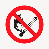 No fire clipart, illustration. Free public domain CC0 image.