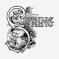 Spring illustration. Free public domain CC0 image.