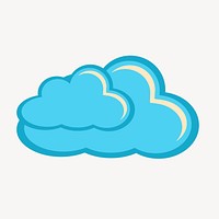 Cloud clipart vector. Free public domain CC0 image.