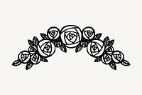 Rose flower decor clipart vector. Free public domain CC0 image.