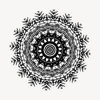 Mandala circle clipart, illustration vector. Free public domain CC0 image.