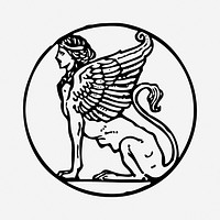Sphinx clipart, illustration. Free public domain CC0 image.
