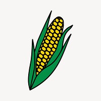 Corn clipart, illustration psd. Free public domain CC0 image.