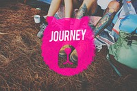 Journey Trip Bear Icon Word