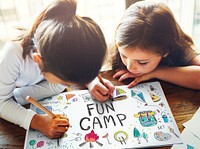 Summer Kids Camp Adventure Explore Concept