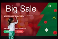Merry Christmas Big Sale Concept