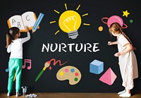 Childrean Learning Nurture Graphic Icon Symbol