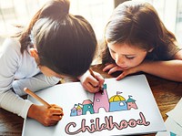Childhood Children Palace Castle Graphic Concept