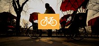 Bicycle Riding Bike Transportation Icon Concept