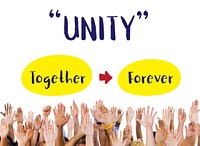 Hand Raised Harmony Unity Concept