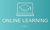 Online Education Graduation Cap Graphics Concept