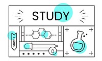 Illustration of science chemistry experiment study