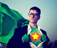 Star Strong Superhero Success Professional Empowerment Stock Concept