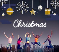 Merry Christmas Happy New Year Concept