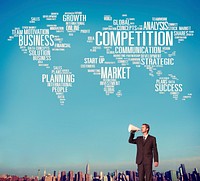 Global Competition Business Marketing Planning Concept