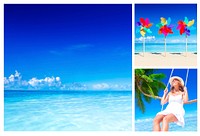 Woman Summer Beach Relaxation Vacation Concept