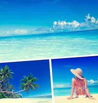 Woman Summer Beach Relaxation Vacation Concept