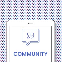 Community Speech Bubble with Quotation Mark