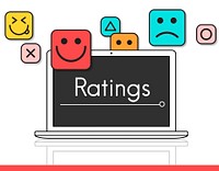 Customer evaluation feedback smiley emoticons