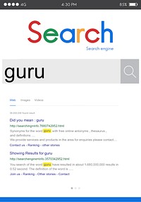 Global Search Website Browser Guru Concept