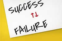 Success Failure Arrow Up Down Word