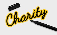 Charity Donation Writing Word Concept