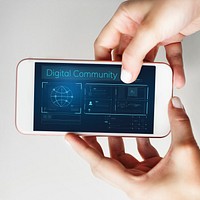 Digital Online Community Internet Concept
