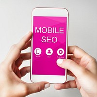 Mobile SEO Searching Information Concept