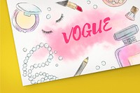 Chic Cosmetics Trendy Vogue Fashion Concept