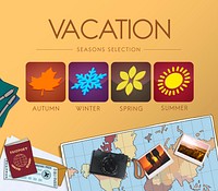 Vacation Season Select Summer Winter Concept