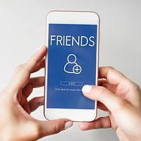 Add Friends Social Media Graphic Concept