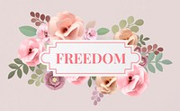 Illustration of freedom and carefree flower