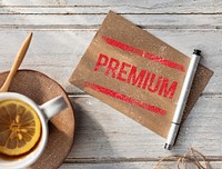 Premium Quality Value Guarantee Worth Standard Concept