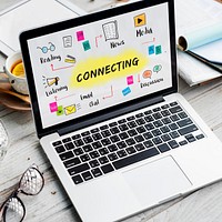 Connecting Social Media Networking Online Concept
