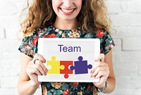 Jigsaw Puzzle Team Building Support Graphic Concept