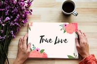 True Love Letter Message Words Graphic