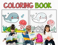 Coloring Book Education Talent Concept