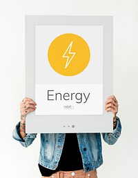 Lighting Bolt Power Energy Saving Graphic