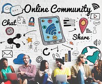 Online Community Networking Connection Concept