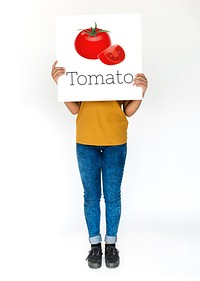 Illustration of nutritious tomato healthy food